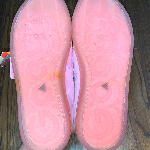 Goats Suede Leather Girls Pink Sneakers size 3 - Picture 5 of 5